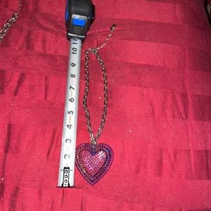 Large multi-color pink heart necklace Tarina Tarantino